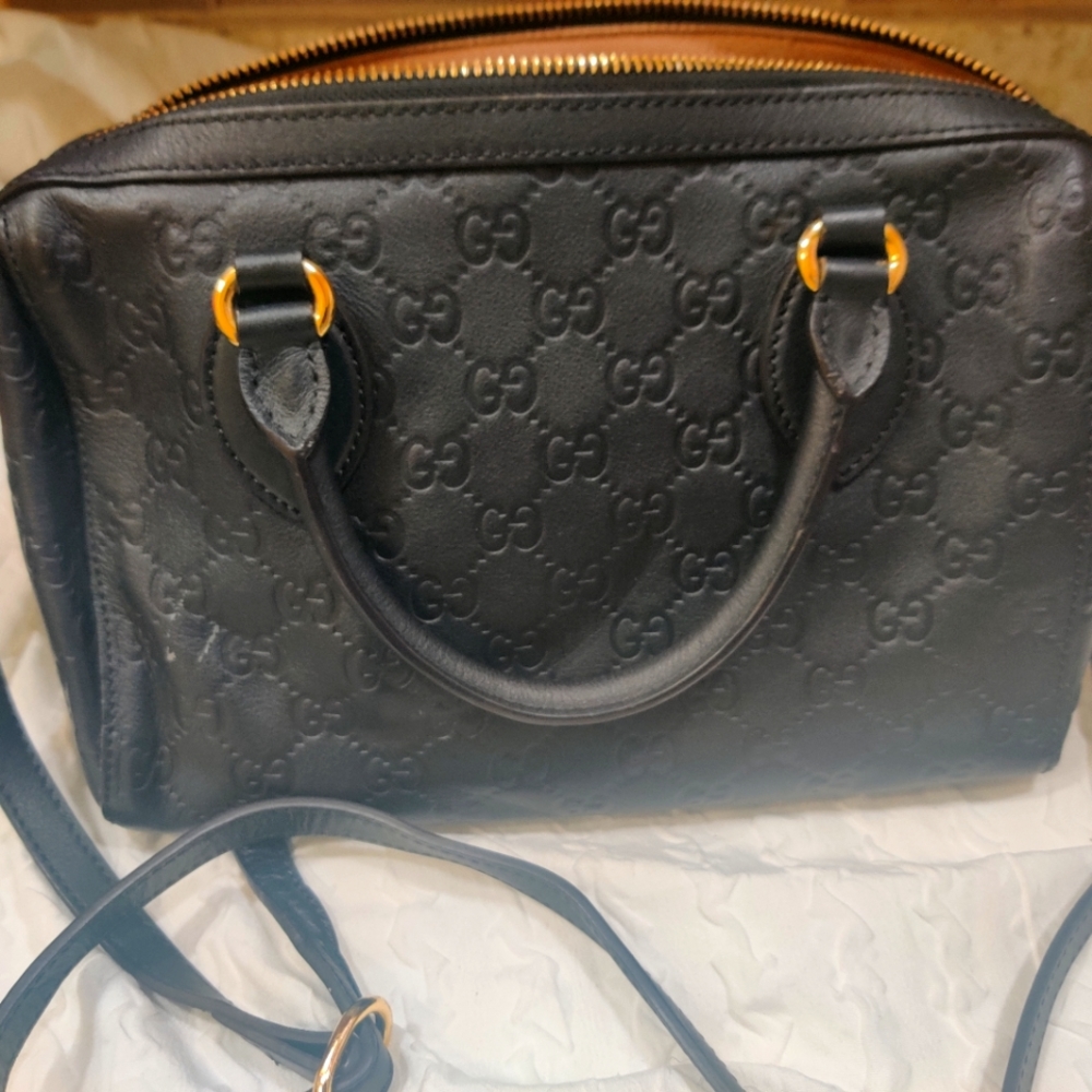 Gucci Black Leather Handbag